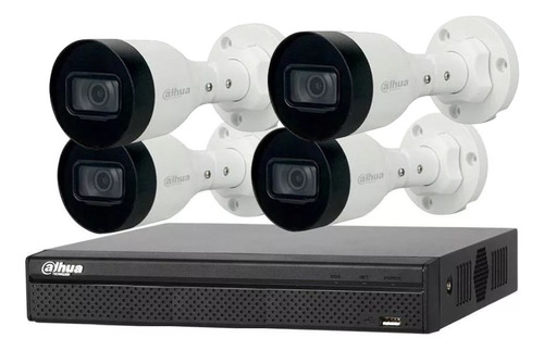 Kit Camara Seguridad Dahua Nvr Full Hd 2mpx 4ch + 4 Bullet