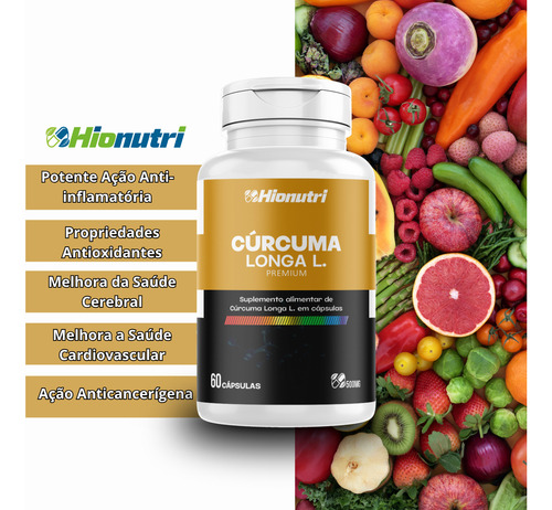 Curcuma Longa L. Premium Hionutri 60 Caps 500 Mg
