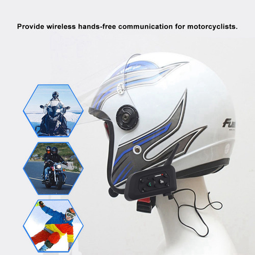 Intercomunicador V6plus Para Casco De Motocicleta 1200m