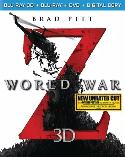 Blu-ray World War Z / Guerra Mundial Z 3d + 2d + Dvd