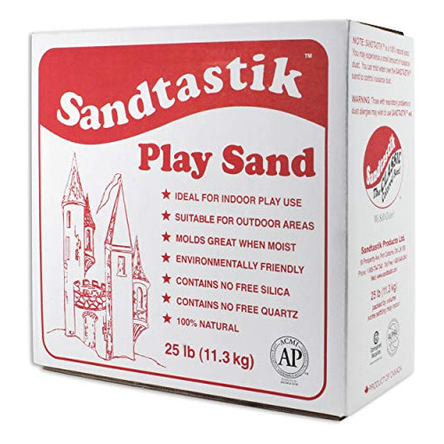 Sandtastik Sparkling White Play Sand, 25 Libras - 25.-lb-box