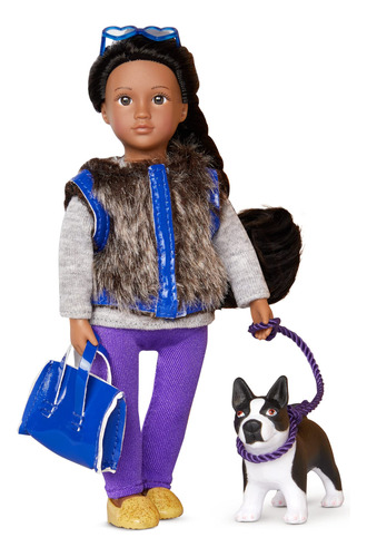 Lori Dolls - Mini Doll & Toy Dog - Pupp De 6 Pulgadas Doll &