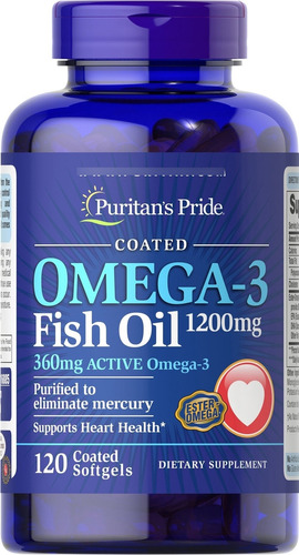 Suplemento Omega 3 Aceite De Pescado Puritans Pride 1200mg