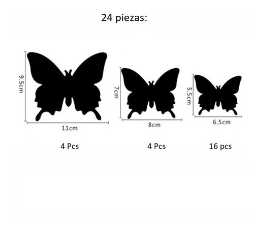 24 Mariposas Blancas En 3d Para Pegar En Superfices Lisas
