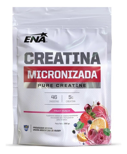 Creatina Micronizada Ena 300g Sabor Fruit Punch En Doypack