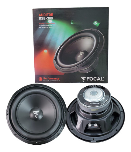 Focal Subwoofer Auditor Rsb-300 12 600w Max Doble Bobina