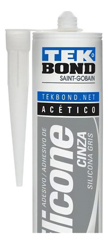 Cola Silicone Tekbond 280g Acetico Cinza 2.201.40.020.00