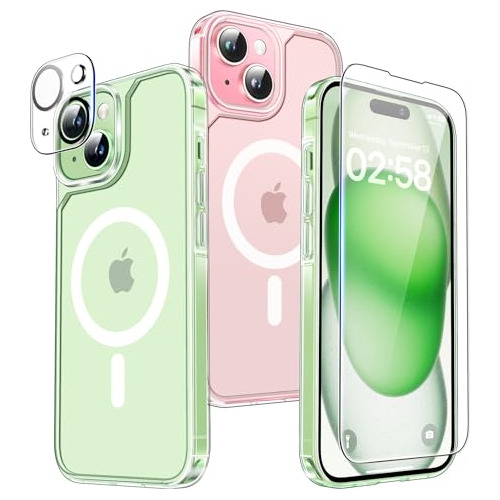 Funda Para iPhone 15 Magnética Protectores Pantalla Y Lente