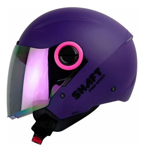 Casco Shaft 212 Abierto Tipo Jet Morado Cerfificado