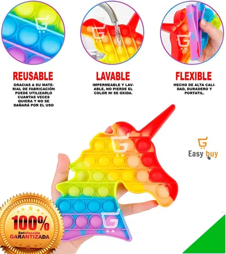 Push Pop Fidget Juguete Antiestrés Ansiedad Autismo Silicona