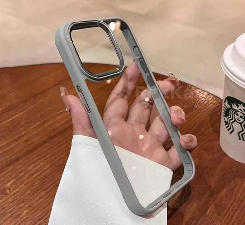 Funda Rpk For iPhone 15 Promax Transparente Titanio Natural