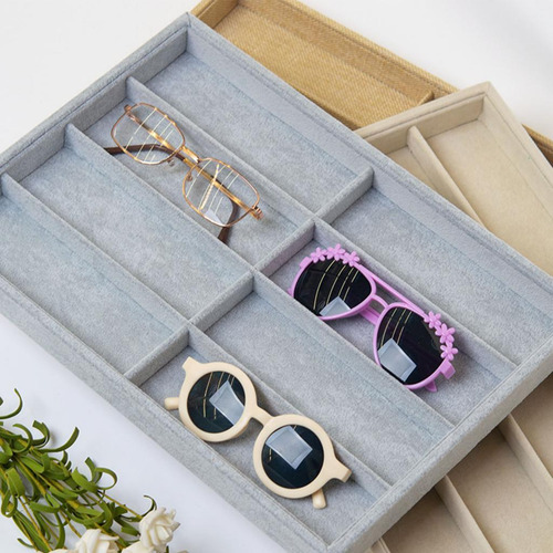 Gafas Bandeja Gafas De Organizador Men Mujeres Mujeres Gris