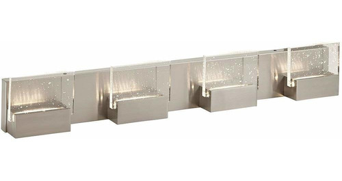 Hamilton Hills Elegante Cristal Cuadrado Burbuja Luz Led