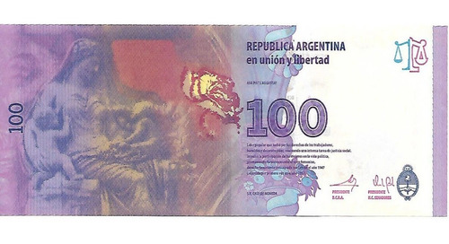 Bottero C001 $ 100 Evita Serie A Sin Circular Palermo (Usado)