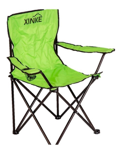 Silla Sillon Plegable Camping Playa Porta Vaso Modelo3 Color Verde Claro