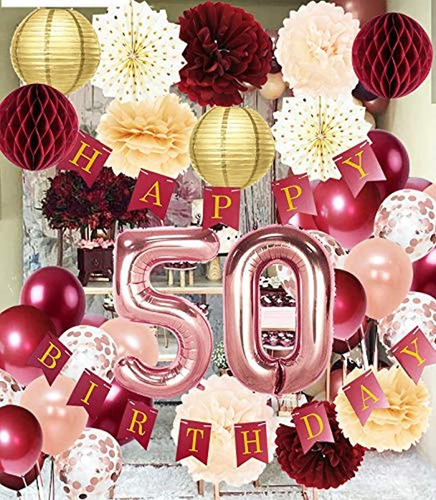 Decoraciones De Cumpleaños 50 Para Mujer. Marca Pyle