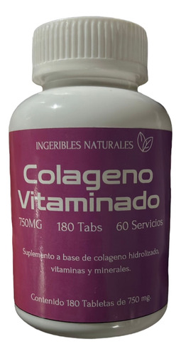  Colágeno Vitaminado 180 Cápsulas Colágeno Hidrolizado 