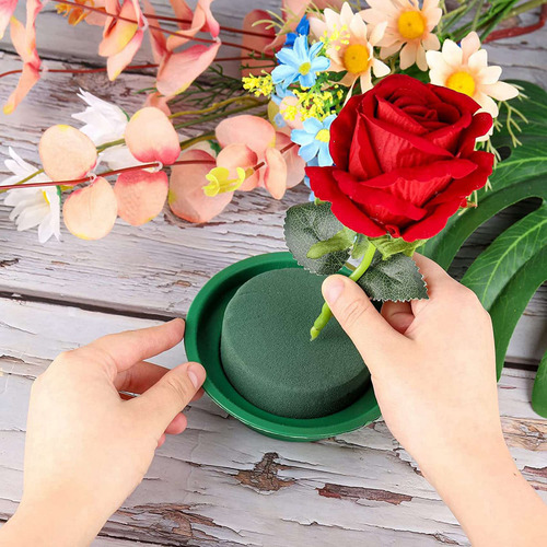 Paquete De 16 Cuencos Redondos De Espuma Floral Para Bricola