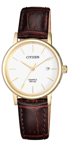 Reloj Citizen Mujer Clasico Cuero 50m Eu609208a