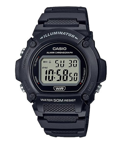 Reloj Casio W-219h-1a Deportivo Sumergible Crono Alarma 