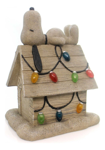 Peanuts Snoopy On Dog House Solar  Ed Light Up Christma...