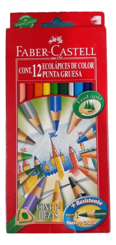 Lapices Color Faber Castell Ecolapices Punta Gruesa X12