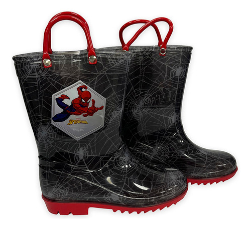 Botas De Lluvia Infantiles Spiderman Talle 24 Al 29