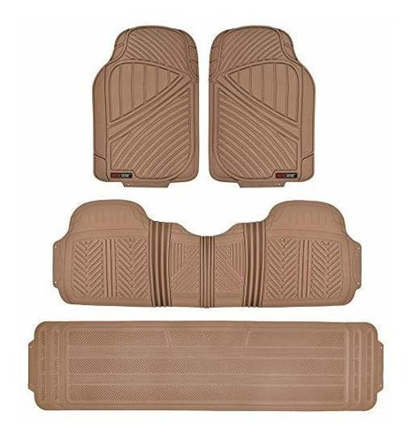 Motor Trend 3-row Heavy Duty Mats De Piso De Goma 4vzs7