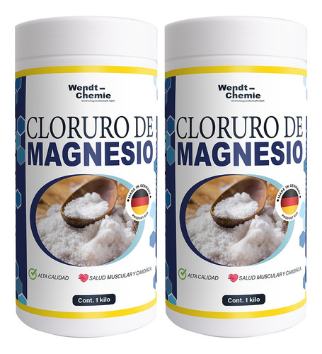 Cloruro De Magnesio Duo2 Kilos Alemania Usp Alimentario 