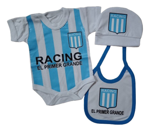 Conjunto Ajuar De Bebé Racing 3 Prendas 