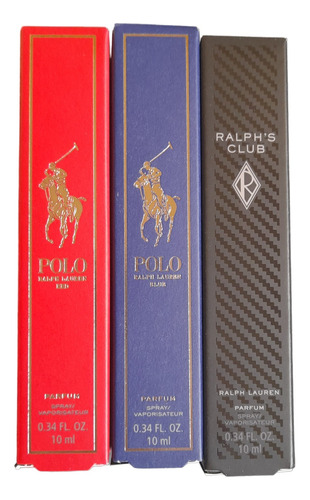 Polo Ralph Lauren Red, Blue Y Ralph Club 10ml Cada Uno