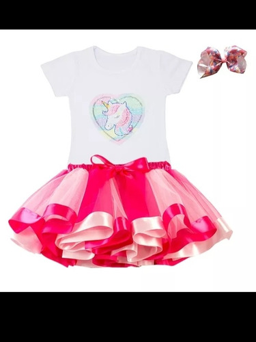 Falda Unicornio Tutu Con Polera