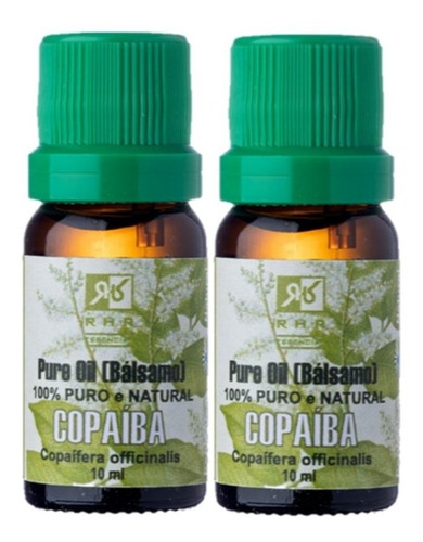 Kit Dois Óleos Essenciais De Copaíba 10ml - 100% Puro - Rhr