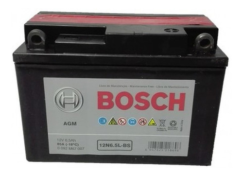 Bateria Para Moto Bosch 12n6.5l-bs  6.5ah