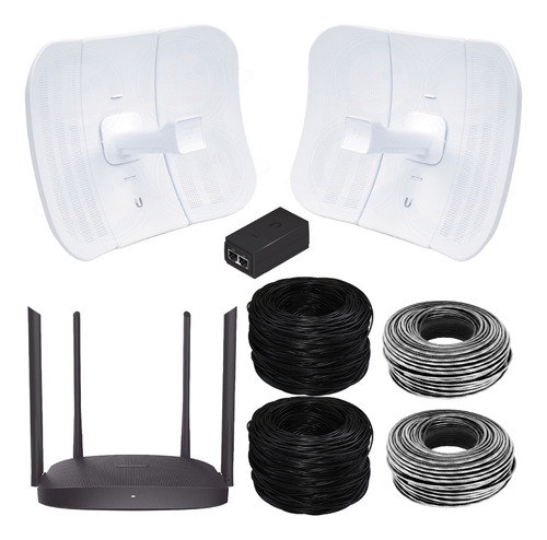 Kit Completo Punto A Punto 5km Utp Exterior Doble Banda