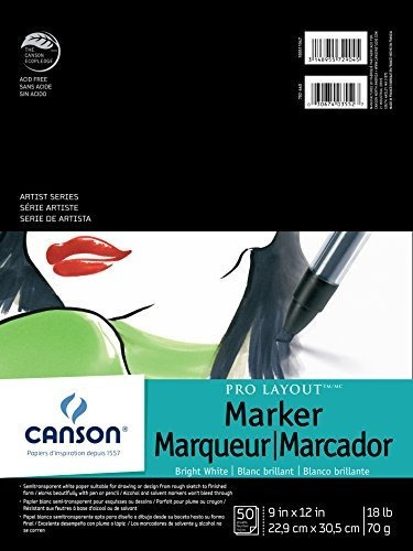 Serie De Artista Canson Pro Marcador Marcador Pad Semitransl