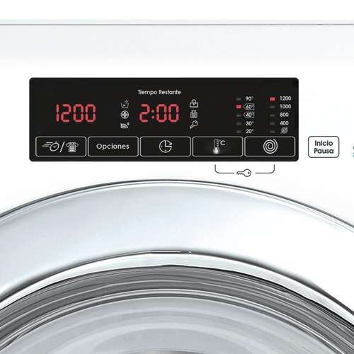 Lavarropas Candy Gvs128 Carga Frontal 8kg 1200rpm Blanco Nfc