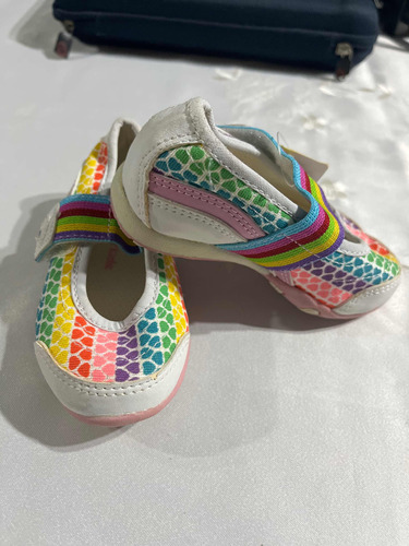 Zapatos  Deportivos Para Niñas Multicolores Talla 5