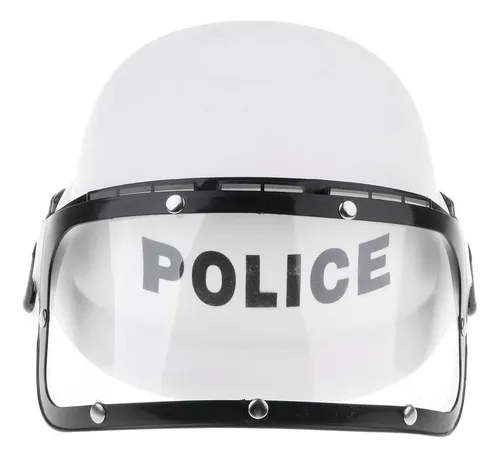 * Casco De Disfraz De Policía De Plástico For Niños, Gorro