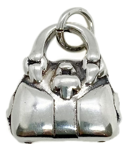 Dije Diseño Cartera Bolso Plata 925 Inflado 