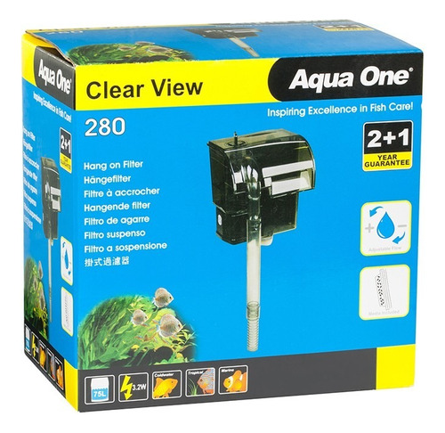 Filtro Externo Aqua One Clear View-280 - Tripla Filtragem