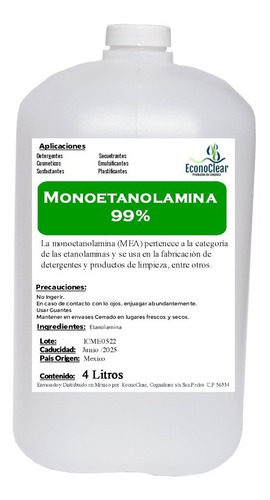 Monoetanolamina 99% 16 Litros 