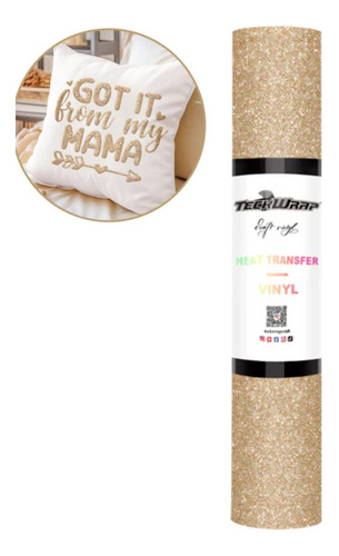 Teckwrap Vinil Glitter Inflable Calor Tela Orochampa Plotter