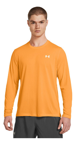 Polera Manga Larga Ua Lnch Hombre Naranja Under Armour