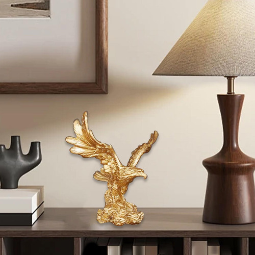 Eagle Statue Desktop Ornament Golden Color Decorativo