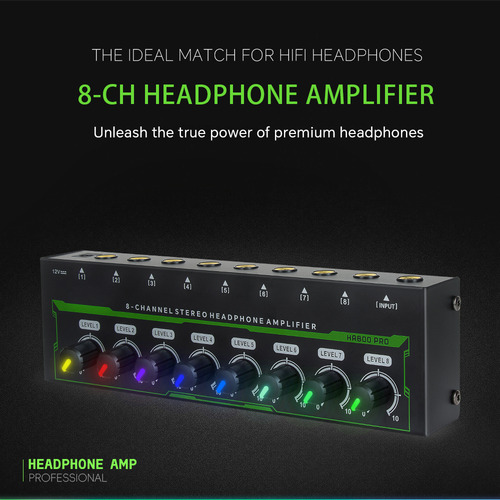 Amplificador De Auriculares Con Divisor De Auriculares Estér