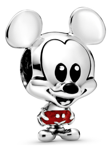 Charm Pantalones Rojos De Mickey Mouse De Disney Color Plata