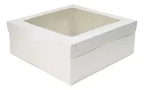 Comprar Caja Blanca Con Visor De Acetato Tortas 25x25x10 X6 Unid