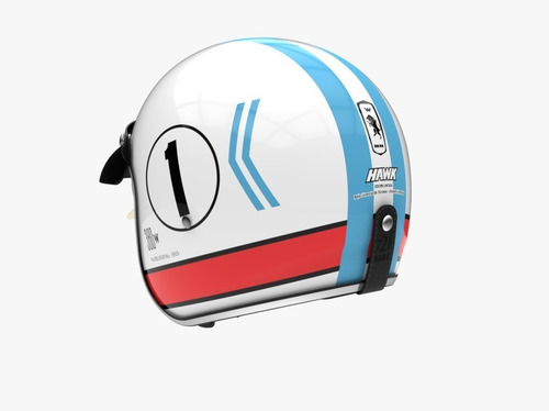 Casco Moto Abierto Retro Hawk 721 Torino 380w Solomototeam
