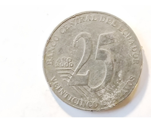 Moneda Ecuador 25 Centavos 2000 Olmedo(&30 (Usado)